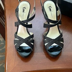 Xhilaration Black Cross-Strap Dress Heels
